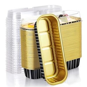 ARABIA Custom Colored 200ml <strong>Aluminum</strong> Foil Baking Pan Disposable <strong>Aluminum</strong> <strong>Container</strong> Mini <strong>Aluminum</strong> Foil Cake Mold with Lid - Product Image 4