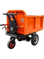 Chariot à palettes électrique à trois roues robuste pour chantier de construction, alimentation du bétail et transport de fumier