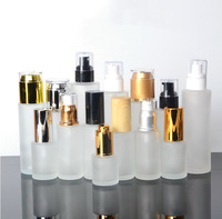 Bouteille de parfum noir mat à épaule plate en verre, flacon de parfum givré, huile tonique, spray, 30ml 50ml 60ml 80ml 100ml, offre spéciale