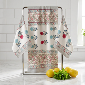 Ensemble de serviettes de bain en coton gaufré de qualité supérieure, serviettes jacquard imprimées de motifs floraux, douces, absorbantes et à séchage rapide pour la salle de bain, la maison et l'hôtel - Product Image 3