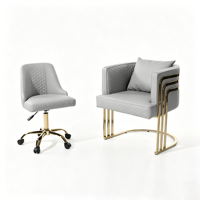Ensemble de chaise de manucure pour client et tabouret roulant pour technicien(ne) avec logo personnalisé – Kit de chaise de salon de manucure pour technicien(ne) et client(se)