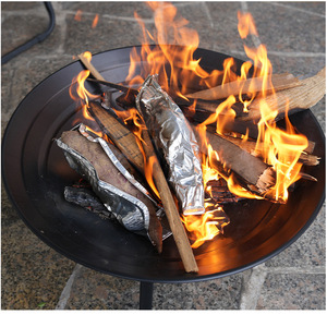 Outdoor Fire Basin 21.5 Inch Tripod Wood Fired Stove For Bonfires Barbecues Backyard Heating Warming - Product Image 2