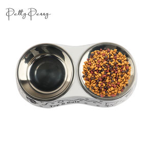 2024 çevre dostu yuvarlak melamin paslanmaz çelik yavaş besleme Pet kedi köpek su mama besleyici kase melamin hayvan mama kabı - Product Image 2