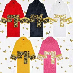 Pigiama da Donna <span class=keywords><strong>in</strong></span> Puro <span class=keywords><strong>Cotone</strong></span> Jacquard, Vestaglia di Lusso per Estate e Inverno, Camicia da Notte Tinta Unita - Product Image 3