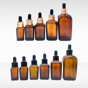 Bouteille personnalisée de luxe en verre ambré dépoli rectangulaire de 10 ml, 15 ml, 20 ml, 30 ml, 50 ml, 100 ml, 4 oz, imprimée à l'écran, marque ZGBROTHERS - Product Image 3