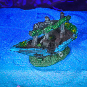 Qipuwei Fish Tank Paysage Simulation Petit <span class=keywords><strong>Bateau</strong></span>, Et Abri De Crevettes, Ornements De Décoration De Grotte, Aquarium, Cassé Su - Product Image 4