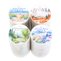 Autocollants transparents assortis de 75 mm x 2 m pour la peinture à l'aquarelle, idéaux pour les carnets de notes, les albums de scrapbooking, les collages, les agendas, les loisirs créatifs et la fabrication de cartes.