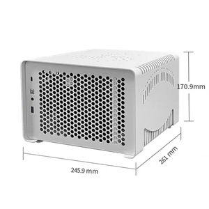 Zimmer Mini-Itx Computer Case Aluminum Alloy Laser Cut Perforated Design For Pc Build - Product Image 2