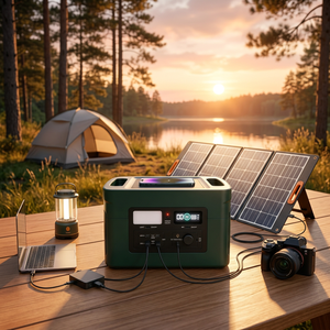1200W Portable Power Station <b>Solar</b> charging with LiFePO4 Battery 1024Wh <b>Solar</b> <b>Generator</b> for Home Backup & RV - Product Image 5