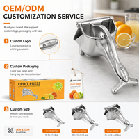 Aluminiumlegering handmatige fruitpers citroen limoen sinaasappel sapcentrifuge zware uitvoering keuken citruspers aangepaste logo OEM groothandel