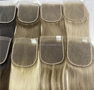 공장 도매 레이스 토퍼 5x5 유럽 처녀 인모 사전 컬러 메쉬 통합 폐쇄 - Product Image 2