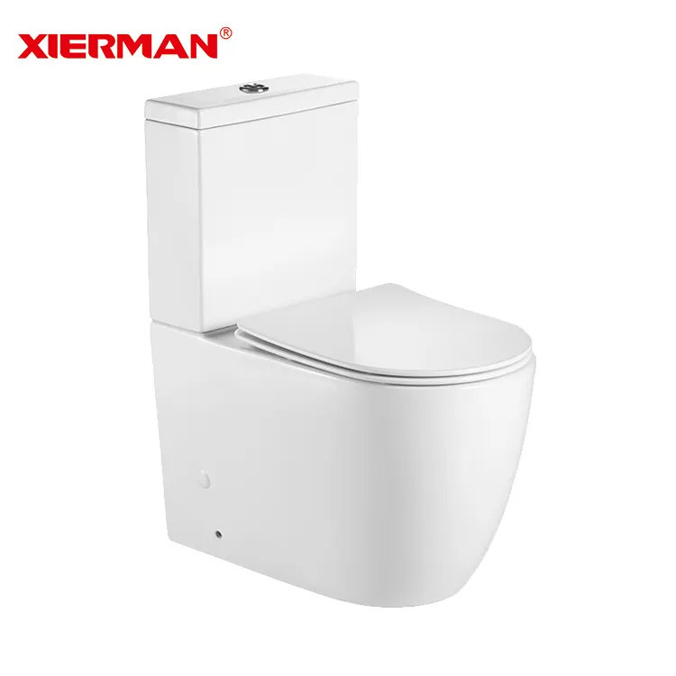 Australian Standard Ceramic WC Bathroom Toilets Two Piece Toilet Sanitary Ware Back to Wall Ceramic Toilet