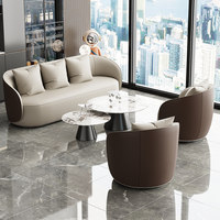 Fauteuil individuel de luxe léger pour réception de bureau et usage de loisirs ; Ensemble de canapés de consultation pour centre commercial