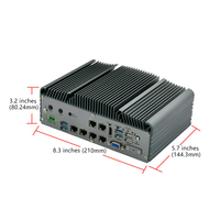 Ordinateur embarqué Adipcom MFC-6900 sans ventilateur, processeur Intel 8e génération I5-8265U, 6 ports LAN, ordinateur de bureau portable, 32 Go de mémoire, 2*DDR4, en stock