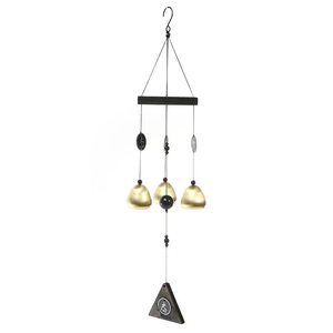 Nouveau pendentif traditionnel en métal pour la maison et le jardin, avec carillons éoliens rétro en bois, eau, feu et terre. - Product Image 3