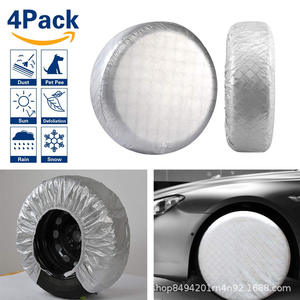 Fundas Protectoras para Neumáticos de Autocaravana Plateadas con Protección UV, Color Personalizable Según Pedido - Product Image 3