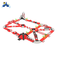 Parc aquatique gonflable commercial flottant avec parcours d'obstacles, grand équipement de jeu aquatique gonflable pour lacs et centres de villégiature