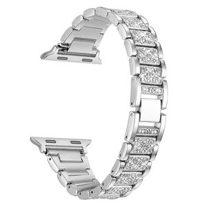Pulsera de diamantes Correa de acero inoxidable para <span class=keywords><strong>Apple</strong></span> <span class=keywords><strong>Watch</strong></span> Band Correas Para Reloj para <span class=keywords><strong>Apple</strong></span> <span class=keywords><strong>Watch</strong></span> ultra 3 2 49mm Series 11 10 9 - Product Image 1