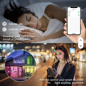 <span class=keywords><strong>Spot</strong></span> encastré LED COB dimmable RGB multicolore pour plafond commercial, 5W, 7W, 9W, 12W, 15W, avec fonction wall washer et anti-éblouissement - Product Image 4