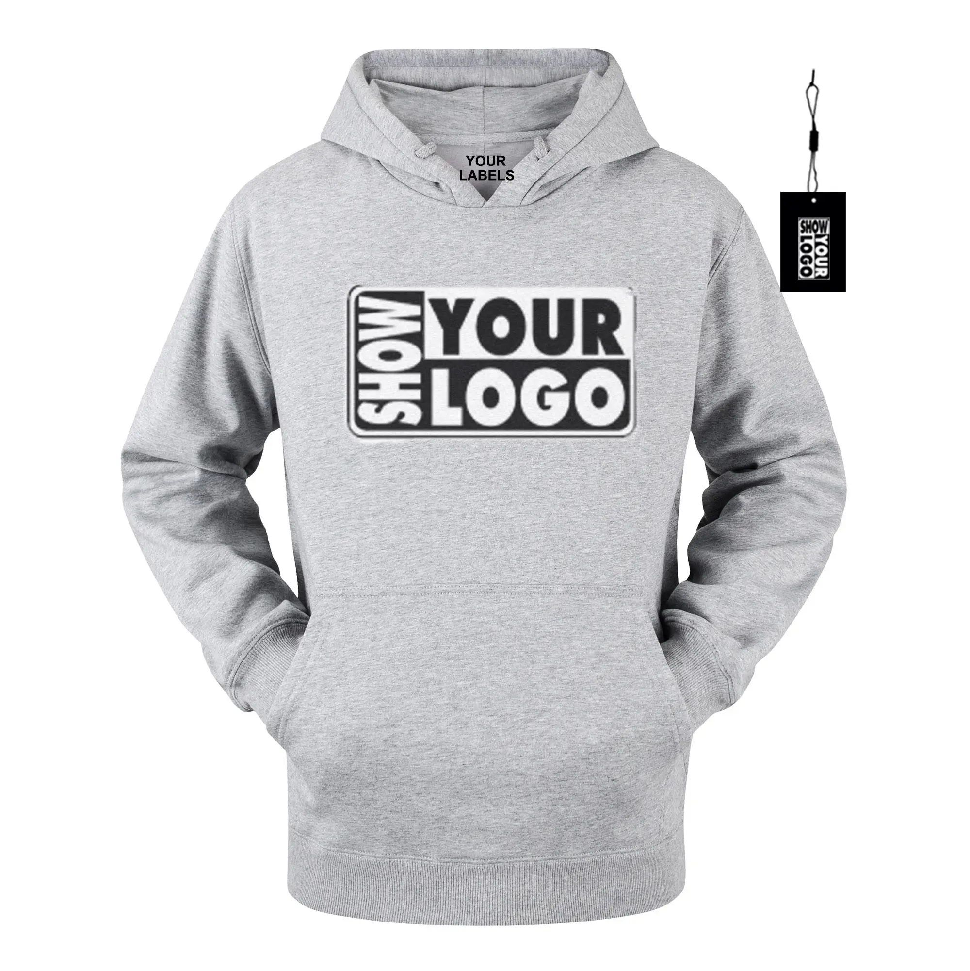Berkualitas Tinggi Pencetakan 400G Beludru Hoodie dengan Logo Anda Berkerudung Sweatshirt Campuran Warna dan Ukuran Menerima