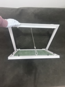Eayvent HVAC Ceiling <strong>Access</strong> <strong>Panel</strong> Aluminum Profile Gypsum Board Trapdoor Wall Flush Mounted <strong>Access</strong> Door Push Latch Wholesale - Product Image 4