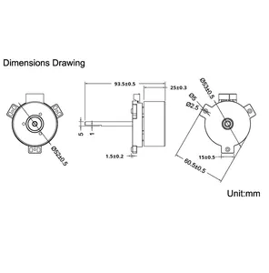 มอเตอร์พัดลมดูดอากาศขนาดเล็กแบบไร้แปรงถ่านแม่เหล็กถาวร แรงบิดสูง 52 มม. 12V/24V 20W (2000-4000 รอบต่อนาที) - Product Image 5