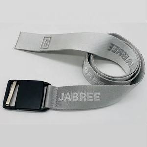 Cinturón de Golf con logotipo de Jacquard personalizado de fábrica para hombres y mujeres, correas de poliéster de nailon Unisex, cinturón tejido trenzado, cinturones con hebilla magnética - Product Image 3