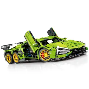 Sembo MOC RC Auto Technik Modell grün Lambor Ghinis Fernbedienung block 701001 Baustein DIY Ziegel Spielzeug für Kinder