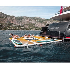 New Inflatable Dock Pad Dock trạm với tếch bề mặt máy bay phản lực trượt tuyết Dock nổi nền tảng với thang bán - Product Image 1