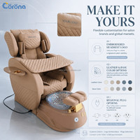 Fauteuil de pédicure de luxe avec repose-pieds massant, hydromassage sans tuyauterie, dossier réglable, pour salon de manucure