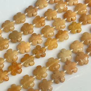Muchas piedras preciosas <span class=keywords><strong>jaspe</strong></span> 15MM Flor de mayo muchas piedras preciosas flor de ciruelo para pendiente pulsera collar 27 piezas/STR - Product Image 3