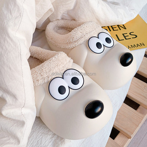 Pantoufles en coton de dessin animé <span class=keywords><strong>pour</strong></span> <span class=keywords><strong>chien</strong></span> <span class=keywords><strong>pour</strong></span> femmes/hommes semelle épaissie antidérapante imperméable <span class=keywords><strong>pour</strong></span> la chaleur chaussures en coton post-partum - Product Image 4