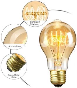 Phong Cách Mới Hổ Phách Thủy Tinh Mềm Trắng 4Watt A60 ST64 G80 G95 G125 <span class=keywords><strong>4W</strong></span> 6W 8W Cổ <span class=keywords><strong>LED</strong></span> Edison Đèn E27 Ánh Sáng Cổ Điển Bóng Đèn - Product Image 5