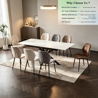 Table à manger extensible en pierre frittée OKAY avec base croisée – Vente en gros