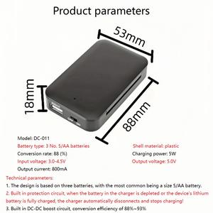 Batterie externe mobile d'urgence 3AA, boîte de batterie sèche 3 cellules au <span class=keywords><strong>nickel</strong></span>-hydrogène n ° 5, <span class=keywords><strong>banque</strong></span> d'alimentation pour téléphone portable - Product Image 4