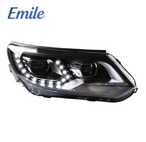 Gruppo Fari a LED Completo per Volkswagen <span class=keywords><strong>Tiguan</strong></span> 13-16, Modifica a Forma di Goccia con Indicatore di Direzione, Compatibile con il Modello - Product Image 1