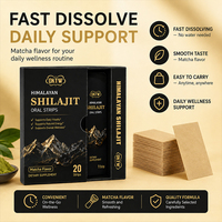 OKTW Bandes orales de Shilajit de l'Himalaya saveur Matcha – Soutien musculaire, énergie et vitalité quotidiennes – Complément alimentaire ODM OEM