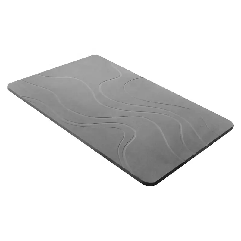 Séchage rapide de l'eau Super absorbant tapis de salle de bain tapis tapis de douche antidérapant diatomite terre tapis de bain en pierre tapis de bain pour salle de bain