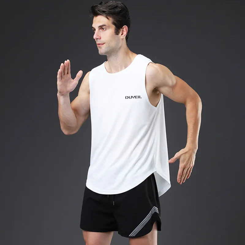 Быстросохнущий жилет, летняя рубашка в европейском и американском стиле для фитнеса, марафона, бега, тренировок, свободный спортивный жилет для мужчин