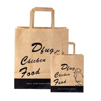 Markalı otel Take Away özel suşi kağıt torba gıda paket için dayanıklı kaliteli Fast Food paket kağıt torba