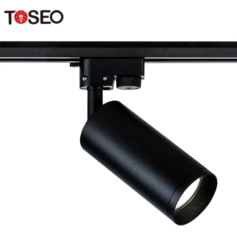 TOSEO Custom Rail Light Surface Mounted Spotlight Adjustable GU10 Led Track Lights Aluminum 90 Modern Aluminum Frame Tracklight