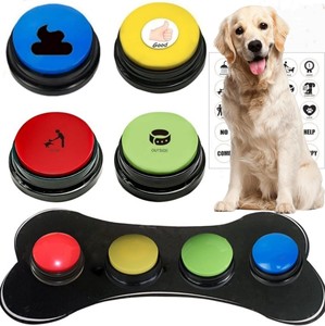 Repellente per animali domestici ricaricabile in plastica con pulsante parlante per cani e corteccia registrabili - Product Image 1