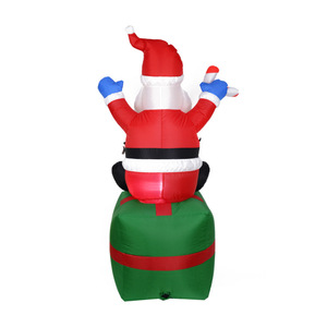1.8M Holiday Decor Xmas Party Home Patio Garden Lawn Outdoor Decorations <b>Christmas</b> Inflatable Santa Claus with <b>Gift</b> <b>Box</b> - Product Image 5