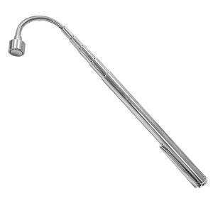 Magnetic Pickup Tool 3.5 Lb <b>Silver</b> Extendable Rod With <b>Pen</b> Clip For Automotive Repair Parts Extraction - Product Image 1