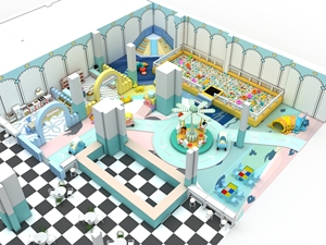 Aire de jeux intérieure personnalisée Château Macaron Menthe avec trampoline, piscine à balles et toboggan, espace de jeu souple pour parcs d'attractions, centres commerciaux et cafés pour enfants >500kg - Product Image 5