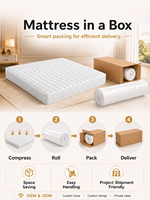 Matelas dans boîte Lit double à ressorts ensachés Matelas en polyester de haute qualité à bas prix Tissu tricoté