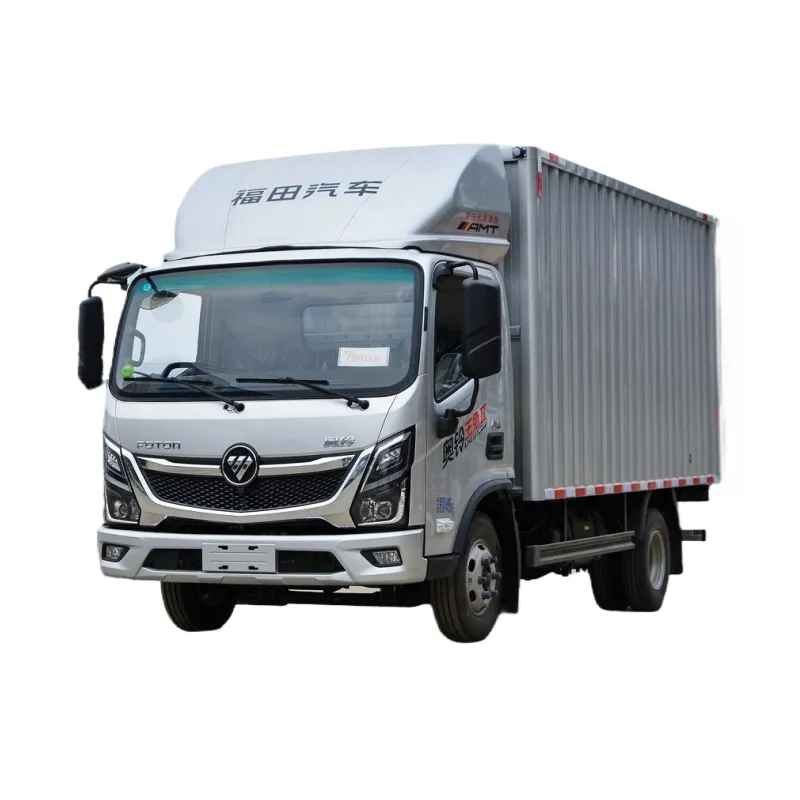 FOTON baru 152hp Diesel Cargo VAN truk ringan 4.14m panjang 4x2 roda kemudi cepat AMT kotak gir weiyai Euro 2 suspensi udara kiri
