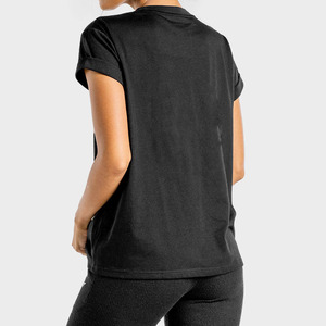 Top d'été en coton respirant personnalisé T-<span class=keywords><strong>shirt</strong></span> en coton peigné lourd à col ras du cou pour femmes - Product Image 5