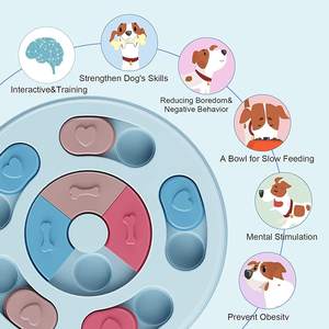 Sıcak satış sağlıklı PP malzeme BPA içermeyen vantuz kaymaz eğitimi yavaş dağıtım besleme bulmaca oyuncak köpek için kase yavaş besleyici - Product Image 5
