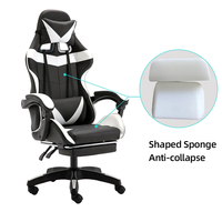Chaise de jeu de course ergonomique confortable à dossier haut professionnelle 2026 en cuir PU avec appui-tête